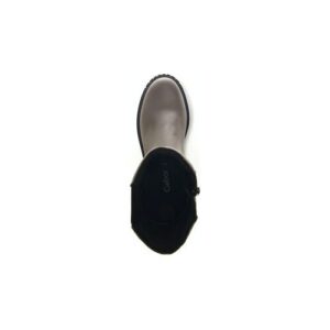Stiefel von oben, schwarze und braune Farbkombination, Gabor-Logo sichtbar.