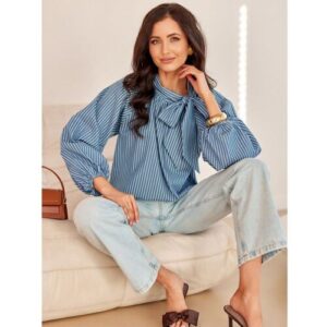 Roco Fashion, Bluse, Bluse, Blau, (36)