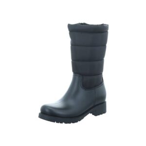 Schwarzer Winterstiefel mit gepolstertem Schaft und robuster Sohle.