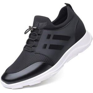 Schwarzer und weißer Sneaker mit modernem Design auf weißem Hintergrund.