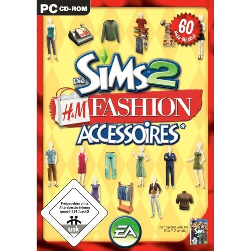 Sims 2 H&M Fashion Accessoires PC-Spielverpackung mit Modeabbildungen und Grafiken.